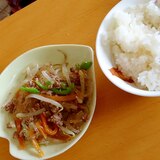 肉野菜と春雨のオイスターソース炒め（チャプチェ）